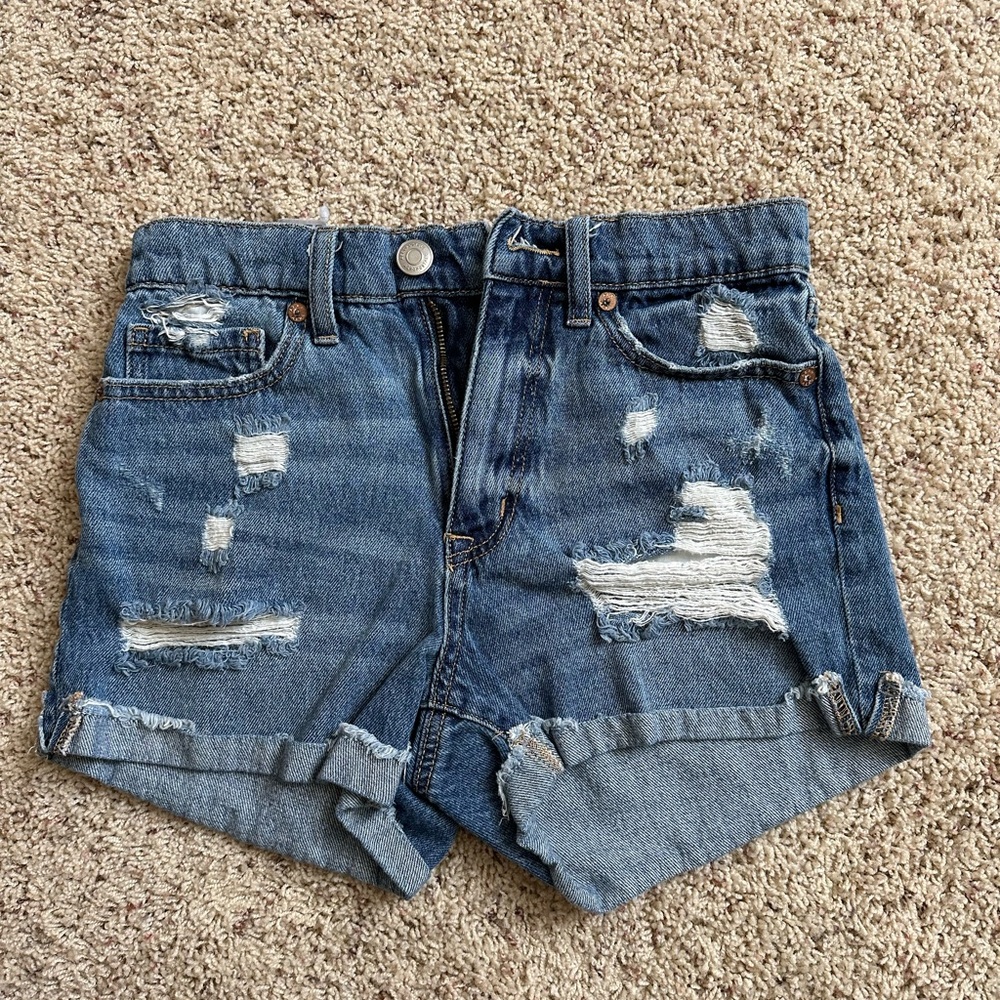 Aero Mom Jean Shorts, Size 00